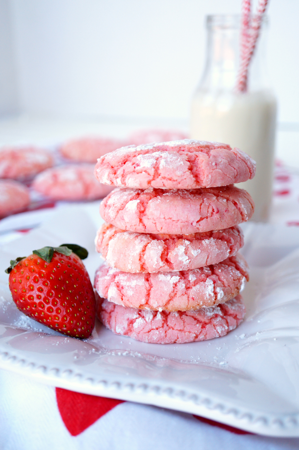 Strawberry Crinkle Cookies From Cake Mix | The Cake Boutique