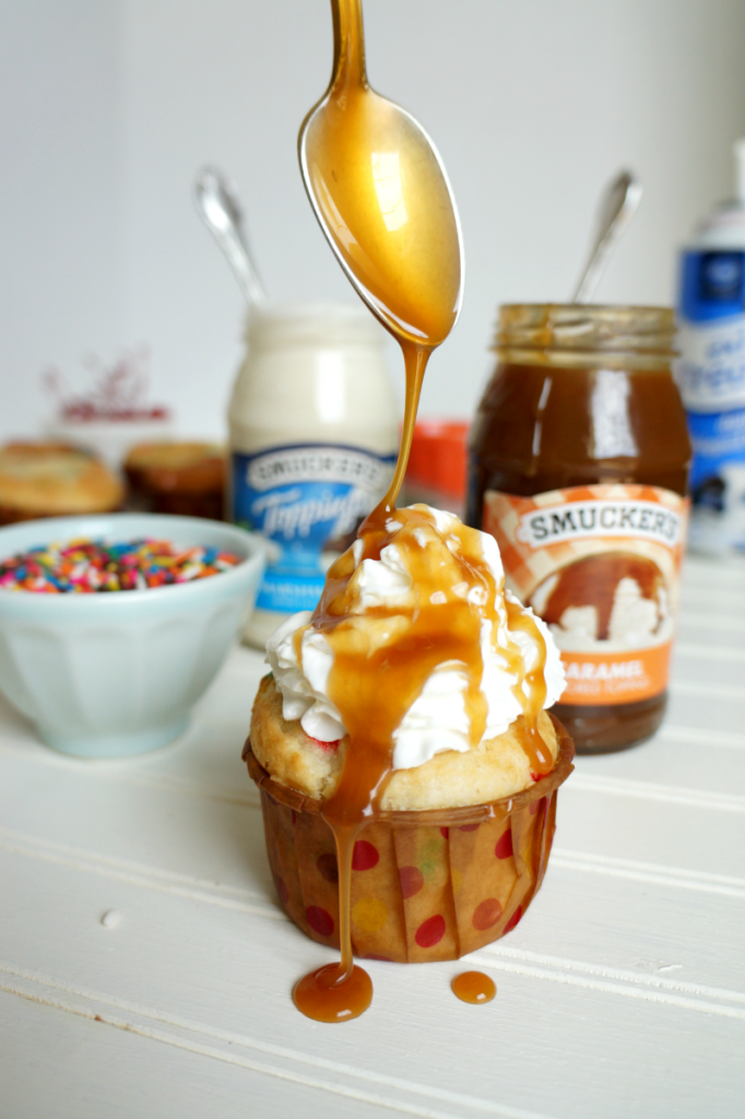 Ice Cream Sundae Cupcakes With Smuckers