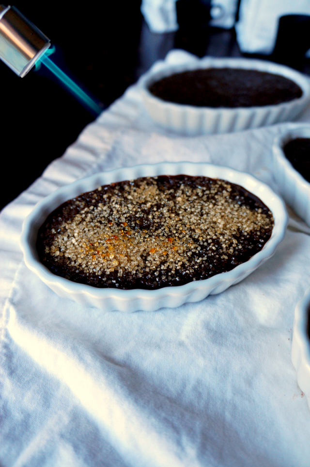 chocolate espresso creme brulee - The Baking Fairy