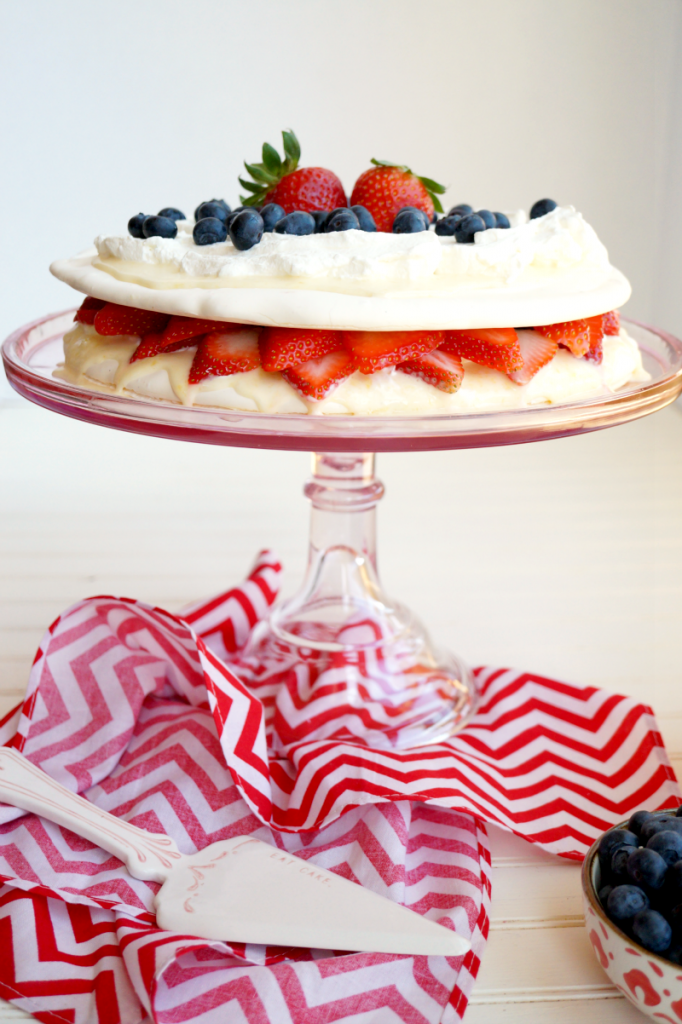 berry & lemon curd meringue cake - The Baking Fairy