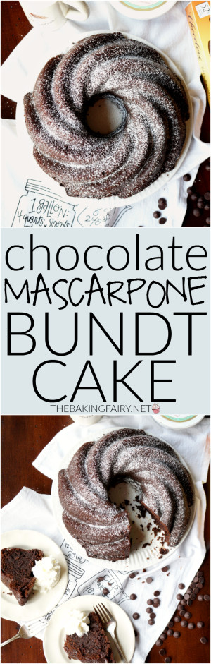 chocolate mascarpone bundt cake - The Baking Fairy