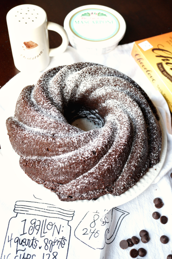 chocolate mascarpone bundt cake - The Baking Fairy