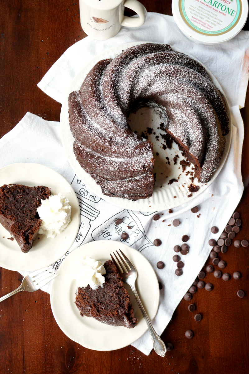 chocolate mascarpone bundt cake - The Baking Fairy