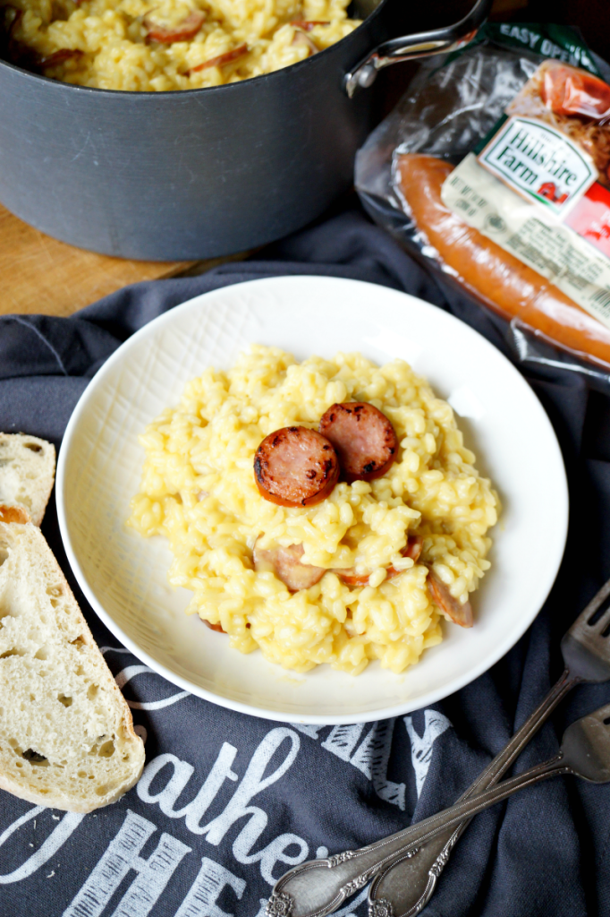 sausage risotto milanese - The Baking Fairy