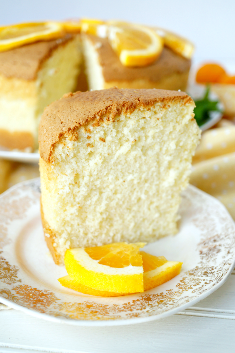 citrus chiffon cake - The Baking Fairy