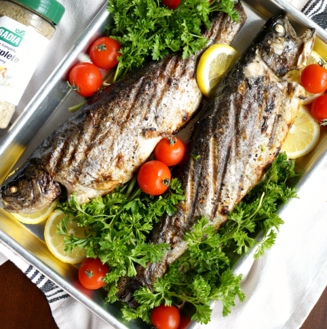 whole grilled trout - The Baking Fairy