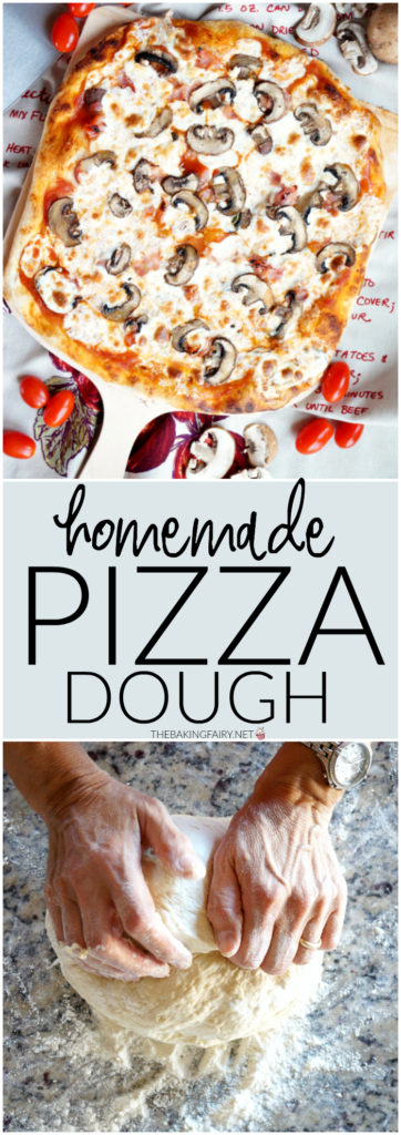 homemade pizza dough - The Baking Fairy