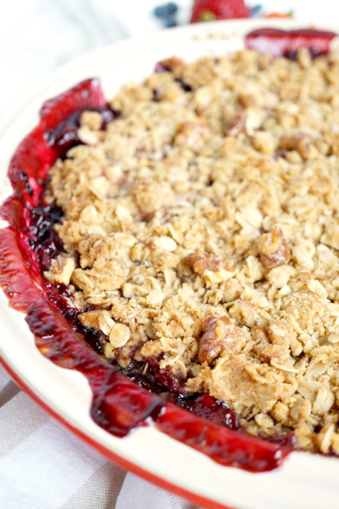 Browned Butter Triple Berry Crisp - The Baking Fairy