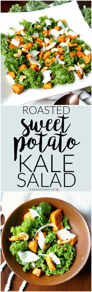 roasted sweet potato kale salad - The Baking Fairy