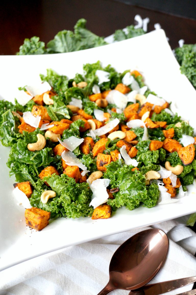 roasted sweet potato kale salad - The Baking Fairy