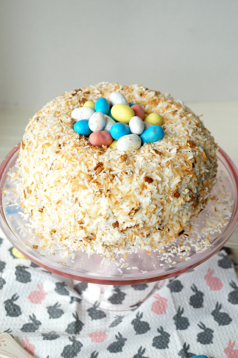 easter nest italian cream cake | The Baking Fairy