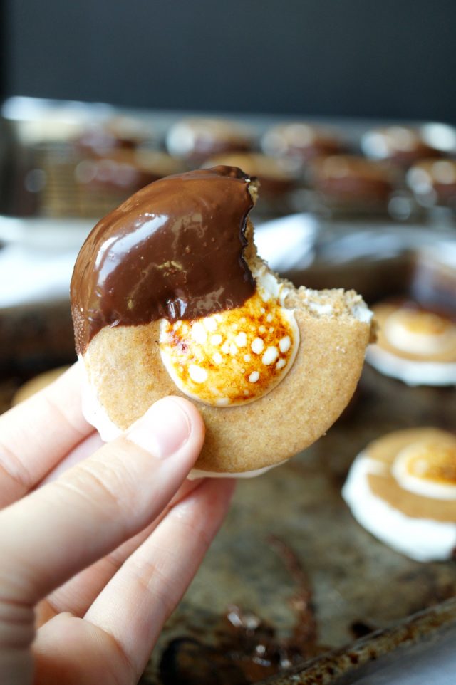 cut out s'mores sandwich cookies - The Baking Fairy