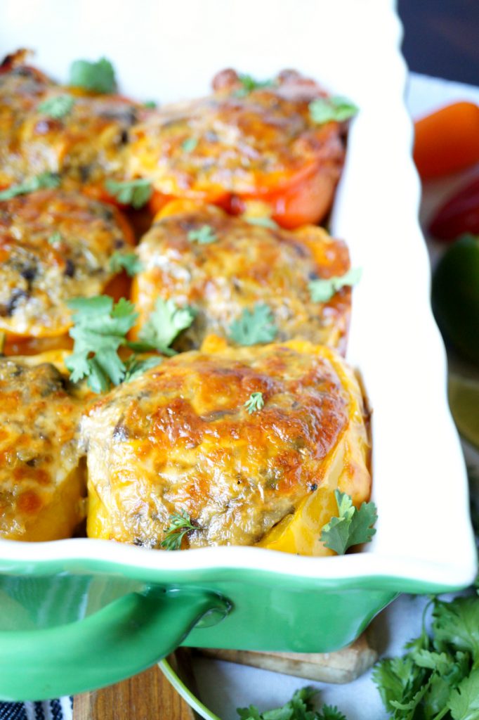 vegetarian Mexican stuffed peppers - The Baking Fairy