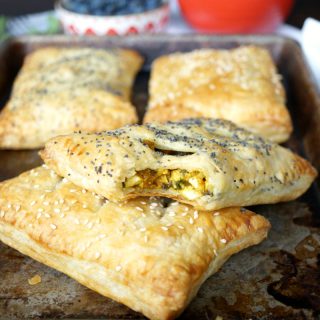 vegan tofu scramble breakfast pockets - The Baking Fairy