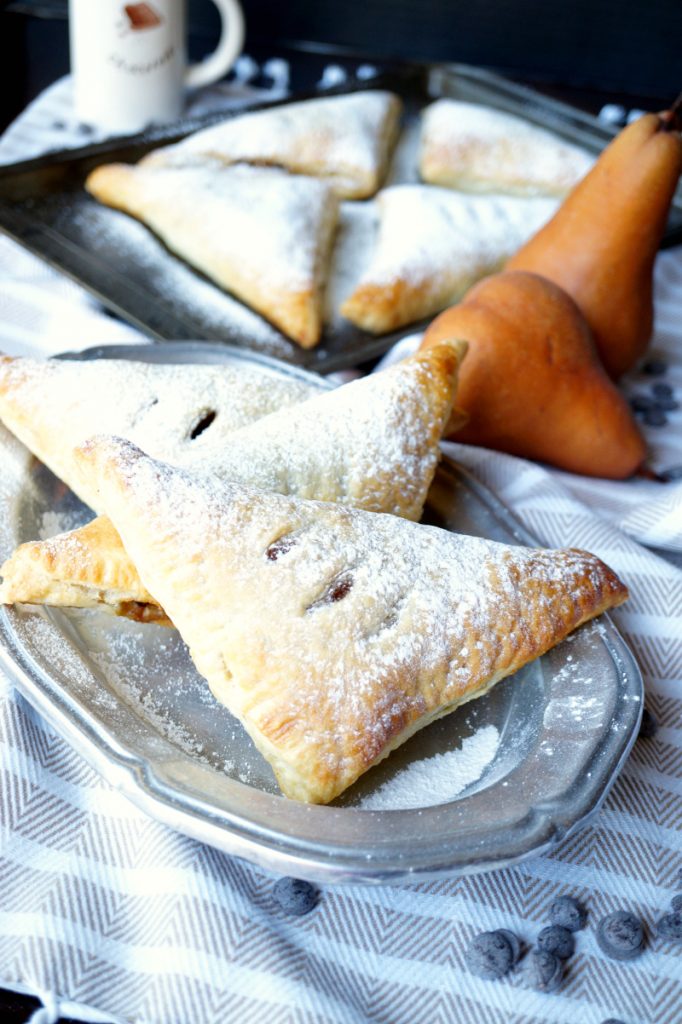 vegan dark chocolate pear turnovers - The Baking Fairy