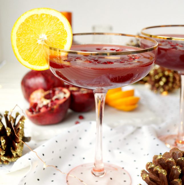 pomegranate orange margaritas - The Baking Fairy