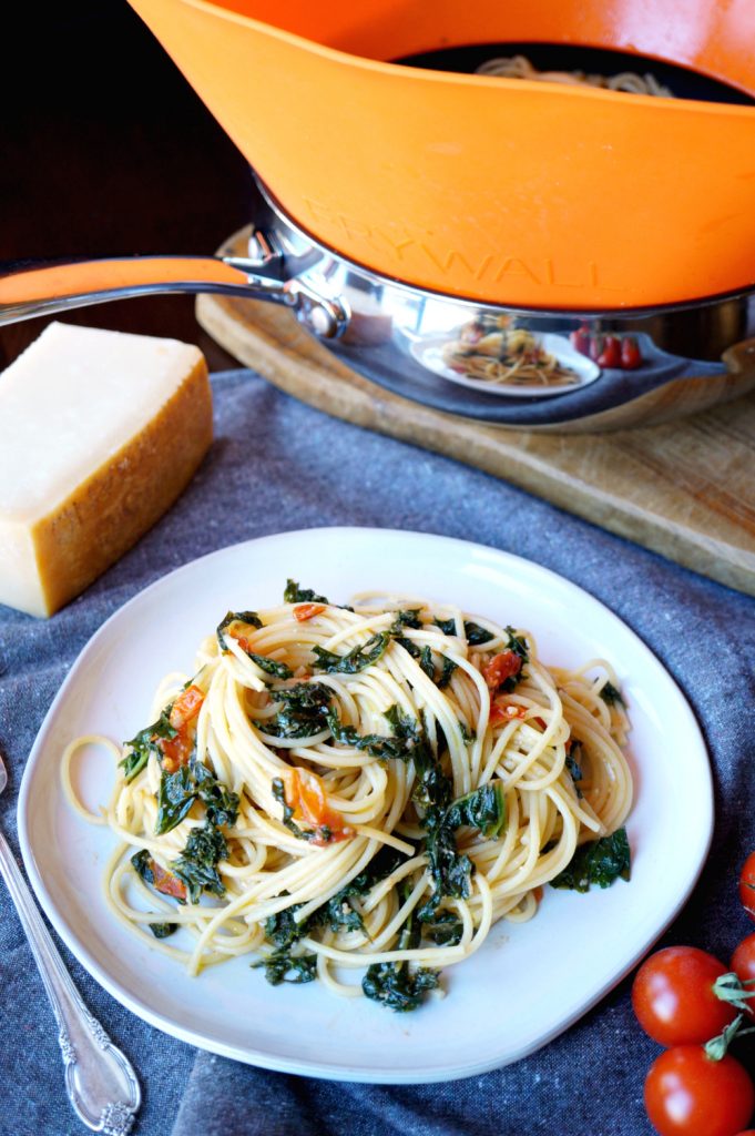 Super Simple Tomato Kale Spaghetti The Baking Fairy