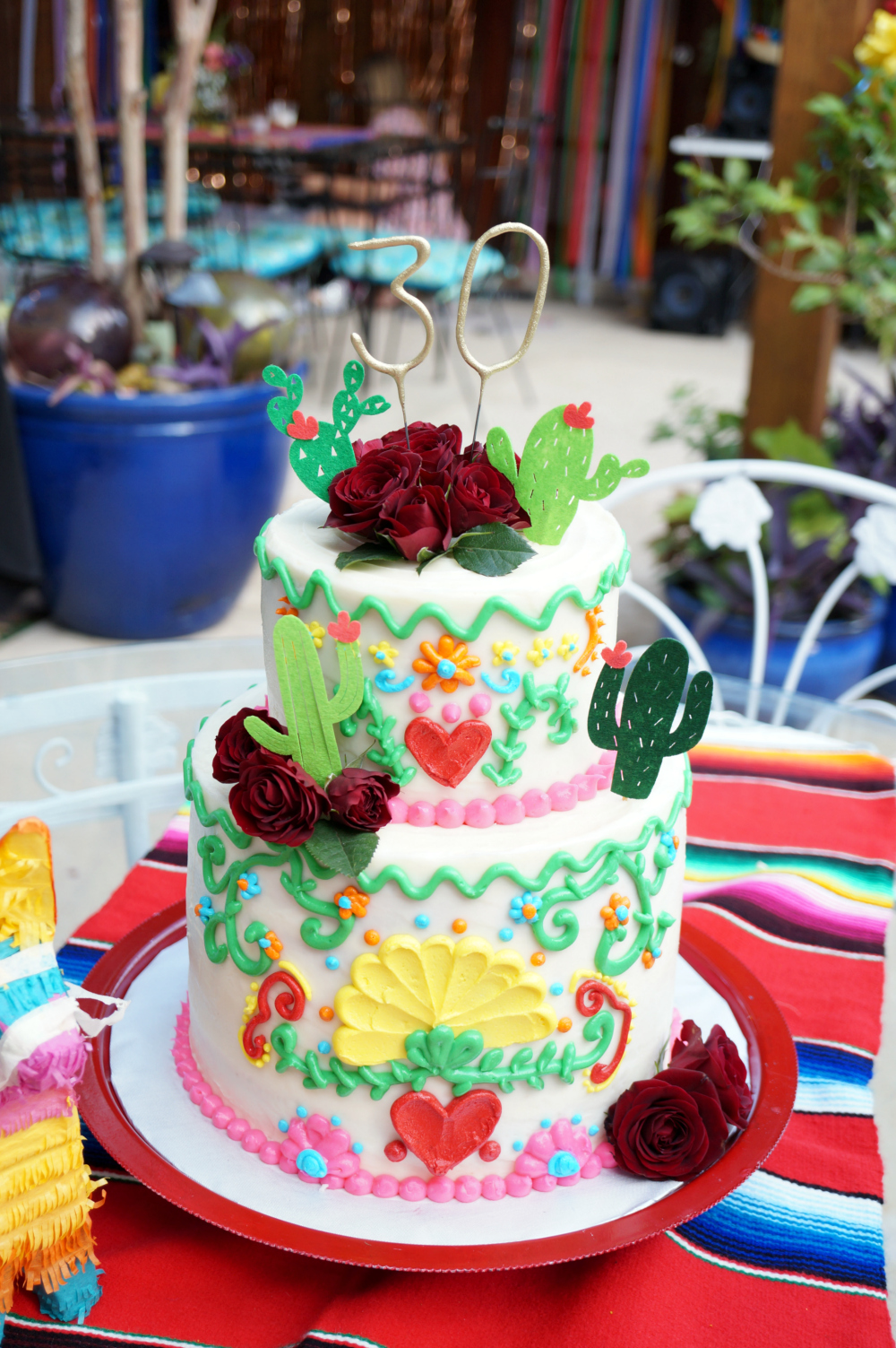Papel Picado Cake Topper Fiesta Birthday Encanto Birthday - Etsy