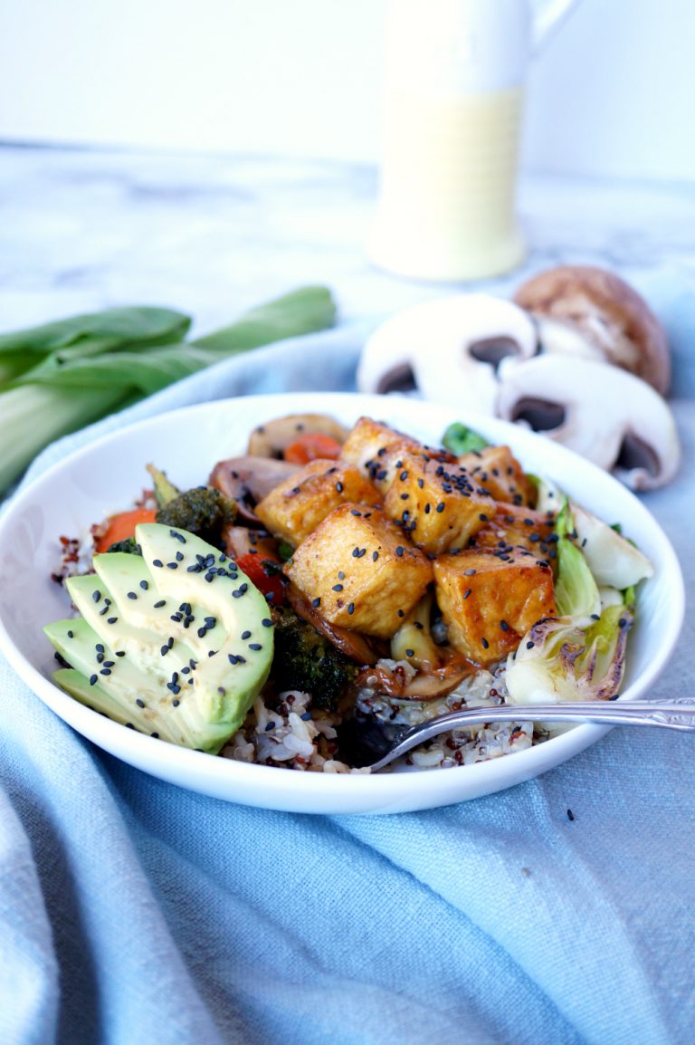 teriyaki tofu quinoa bowls - The Baking Fairy