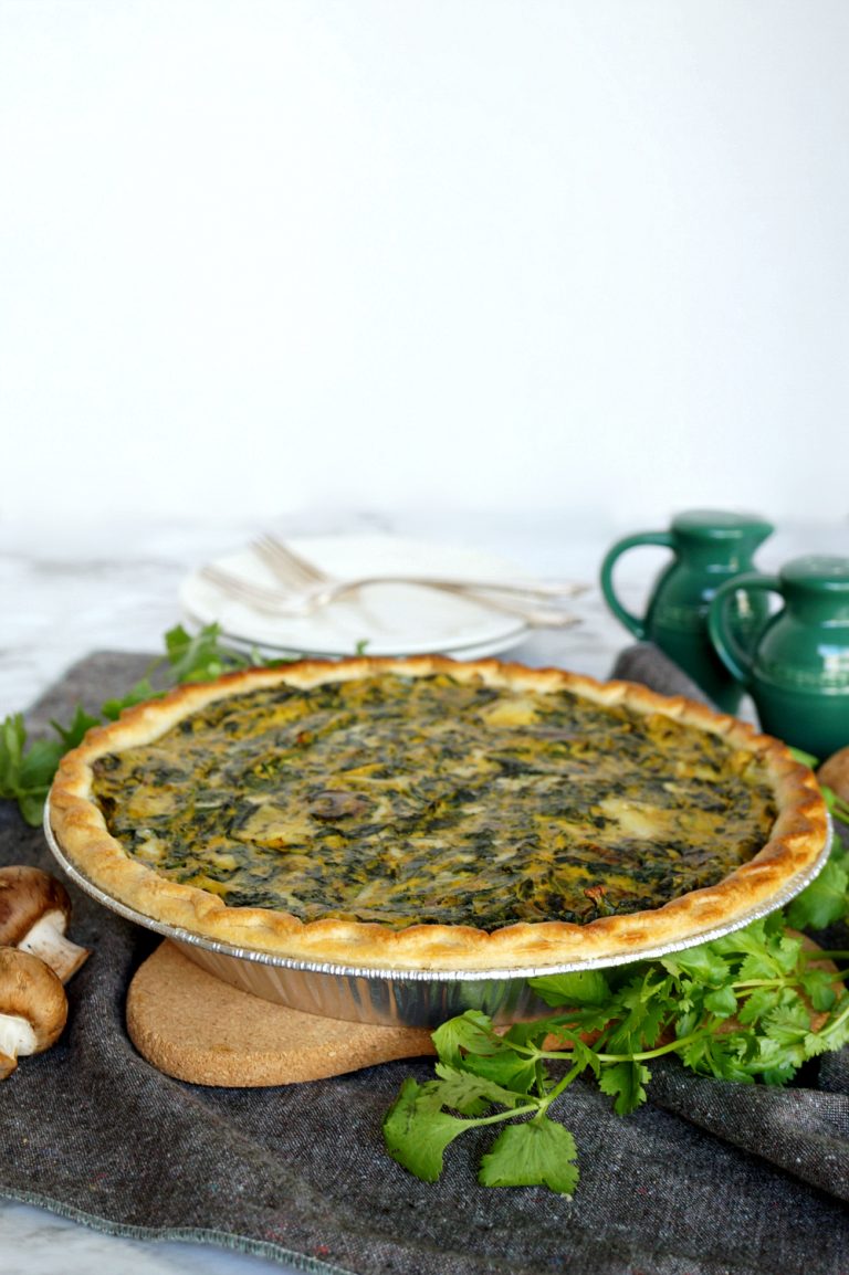 Vegan Spinach Artichoke Mushroom Quiche The Baking Fairy