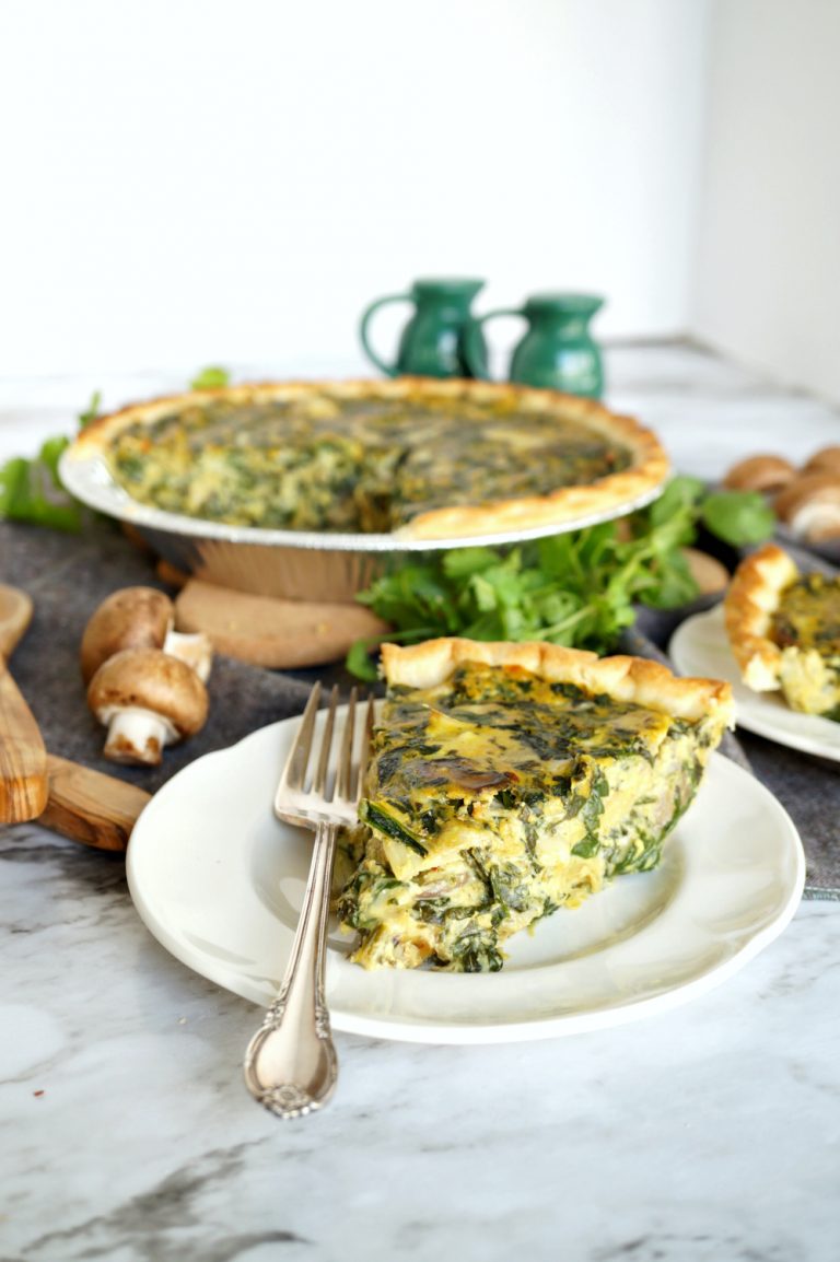 Vegan Spinach Artichoke Mushroom Quiche The Baking Fairy