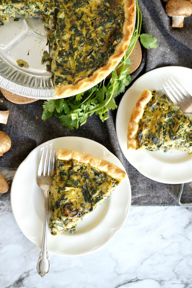 Vegan Spinach Artichoke Mushroom Quiche The Baking Fairy