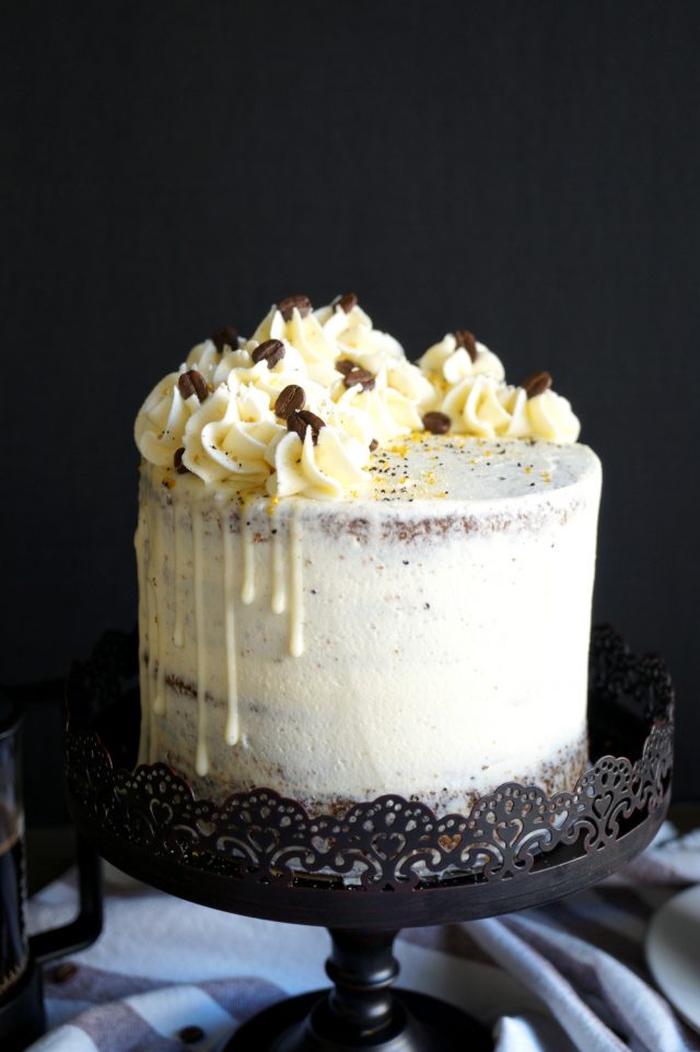 vegan coffee layer cake - The Baking Fairy