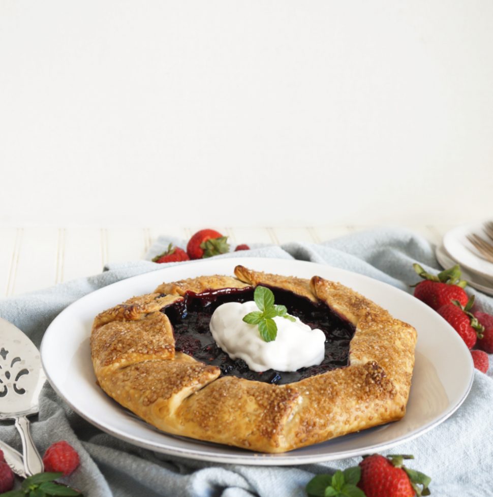 vegan summer berry galette - The Baking Fairy