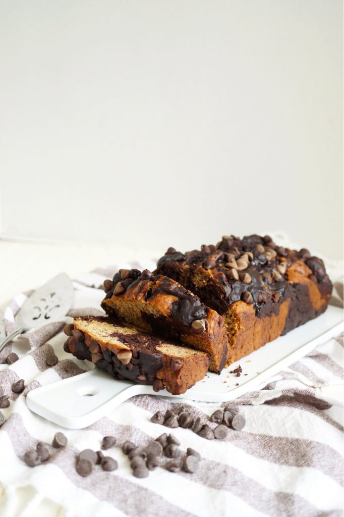 Vegan Marble Banana Bread - The Baking Fairy