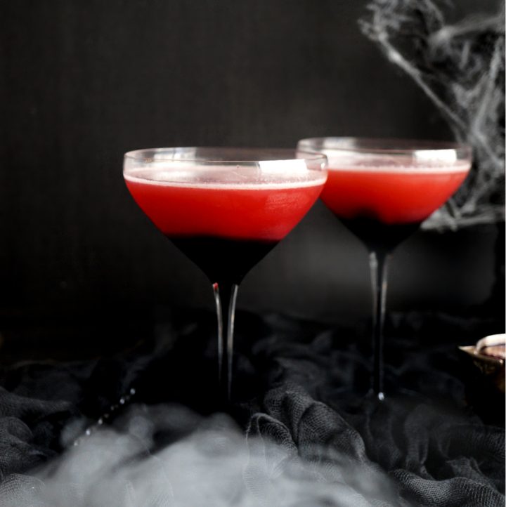 vampire's kiss cocktail {cherry lime kombucha sour} - The Baking Fairy