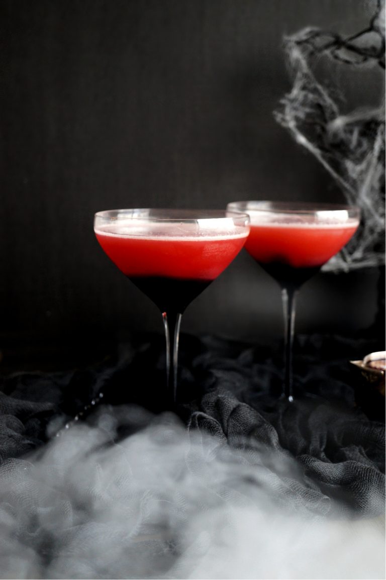 vampire's kiss cocktail {cherry lime kombucha sour} - The Baking Fairy