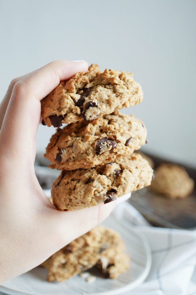 vegan oatmeal chocolate chip cookies - The Baking Fairy